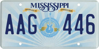 MS license plate AAG446