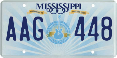 MS license plate AAG448