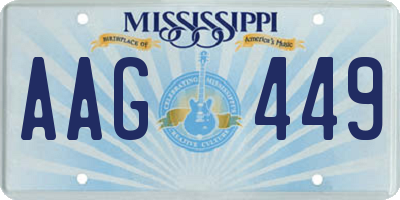 MS license plate AAG449