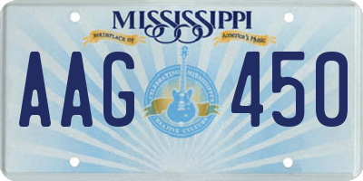 MS license plate AAG450