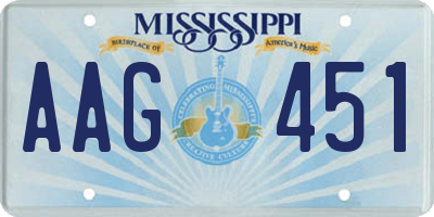 MS license plate AAG451