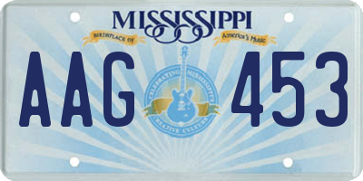 MS license plate AAG453