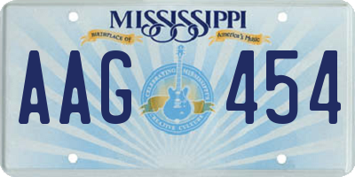 MS license plate AAG454