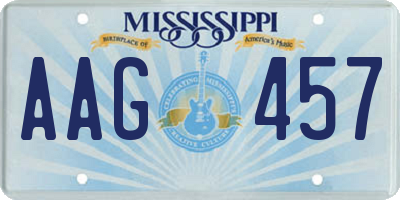 MS license plate AAG457