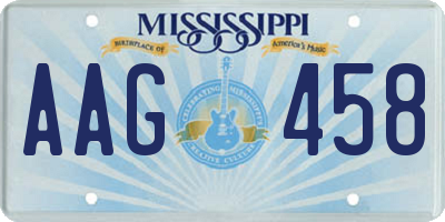 MS license plate AAG458