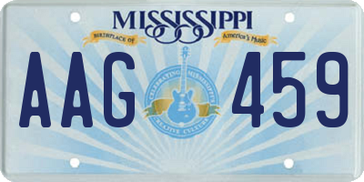 MS license plate AAG459