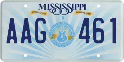 MS license plate AAG461