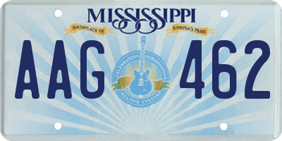 MS license plate AAG462