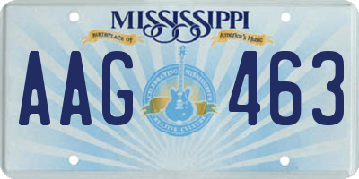 MS license plate AAG463