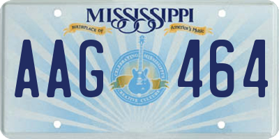 MS license plate AAG464