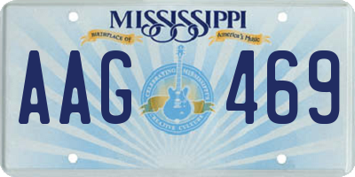 MS license plate AAG469