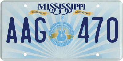 MS license plate AAG470