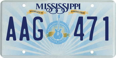 MS license plate AAG471