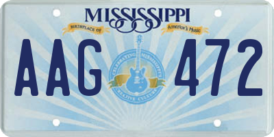 MS license plate AAG472