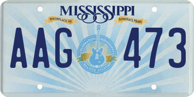 MS license plate AAG473