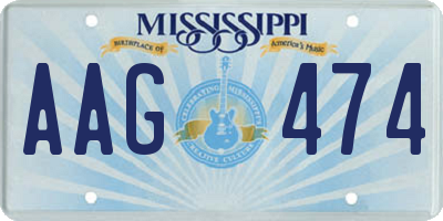 MS license plate AAG474