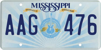 MS license plate AAG476