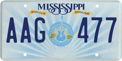 MS license plate AAG477