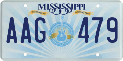 MS license plate AAG479