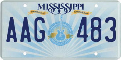 MS license plate AAG483