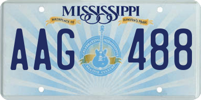 MS license plate AAG488