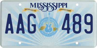 MS license plate AAG489