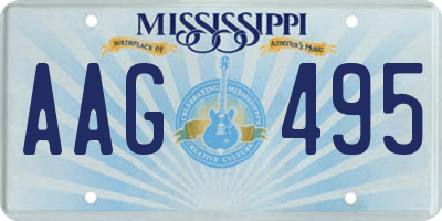 MS license plate AAG495