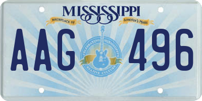 MS license plate AAG496