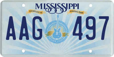 MS license plate AAG497