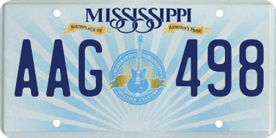 MS license plate AAG498