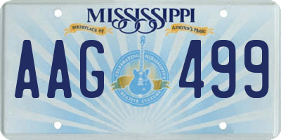 MS license plate AAG499