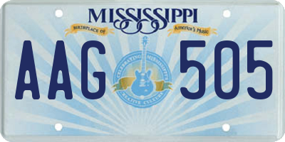 MS license plate AAG505