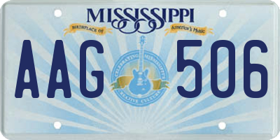 MS license plate AAG506