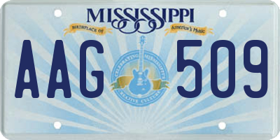 MS license plate AAG509