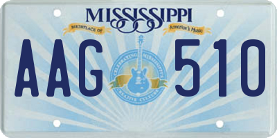 MS license plate AAG510