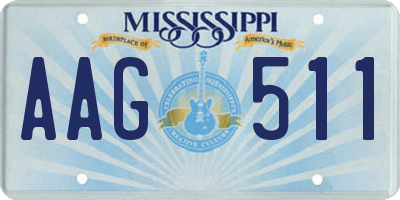 MS license plate AAG511