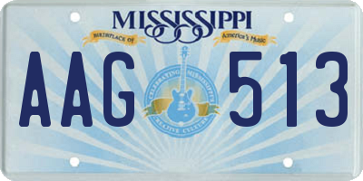 MS license plate AAG513