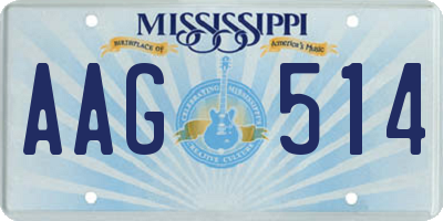 MS license plate AAG514