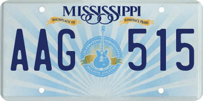 MS license plate AAG515