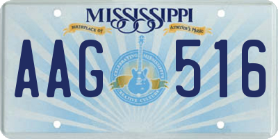 MS license plate AAG516