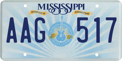 MS license plate AAG517