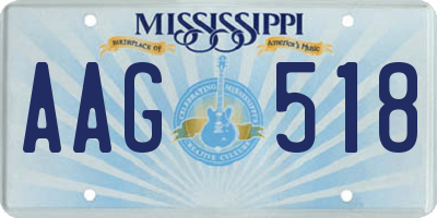 MS license plate AAG518