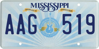 MS license plate AAG519