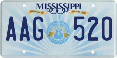 MS license plate AAG520