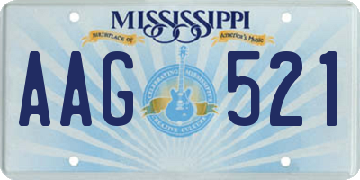 MS license plate AAG521