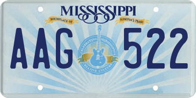 MS license plate AAG522