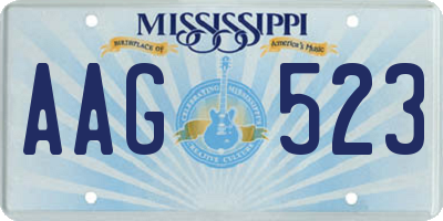 MS license plate AAG523