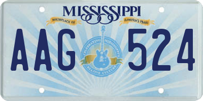 MS license plate AAG524