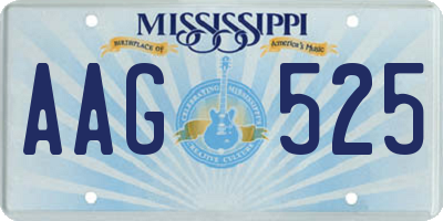 MS license plate AAG525