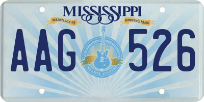 MS license plate AAG526